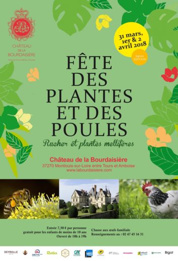 Fête des Plantes et des Poules – Château de la Bourdaisière – 31 mars, 1er et 2 avril 2018
